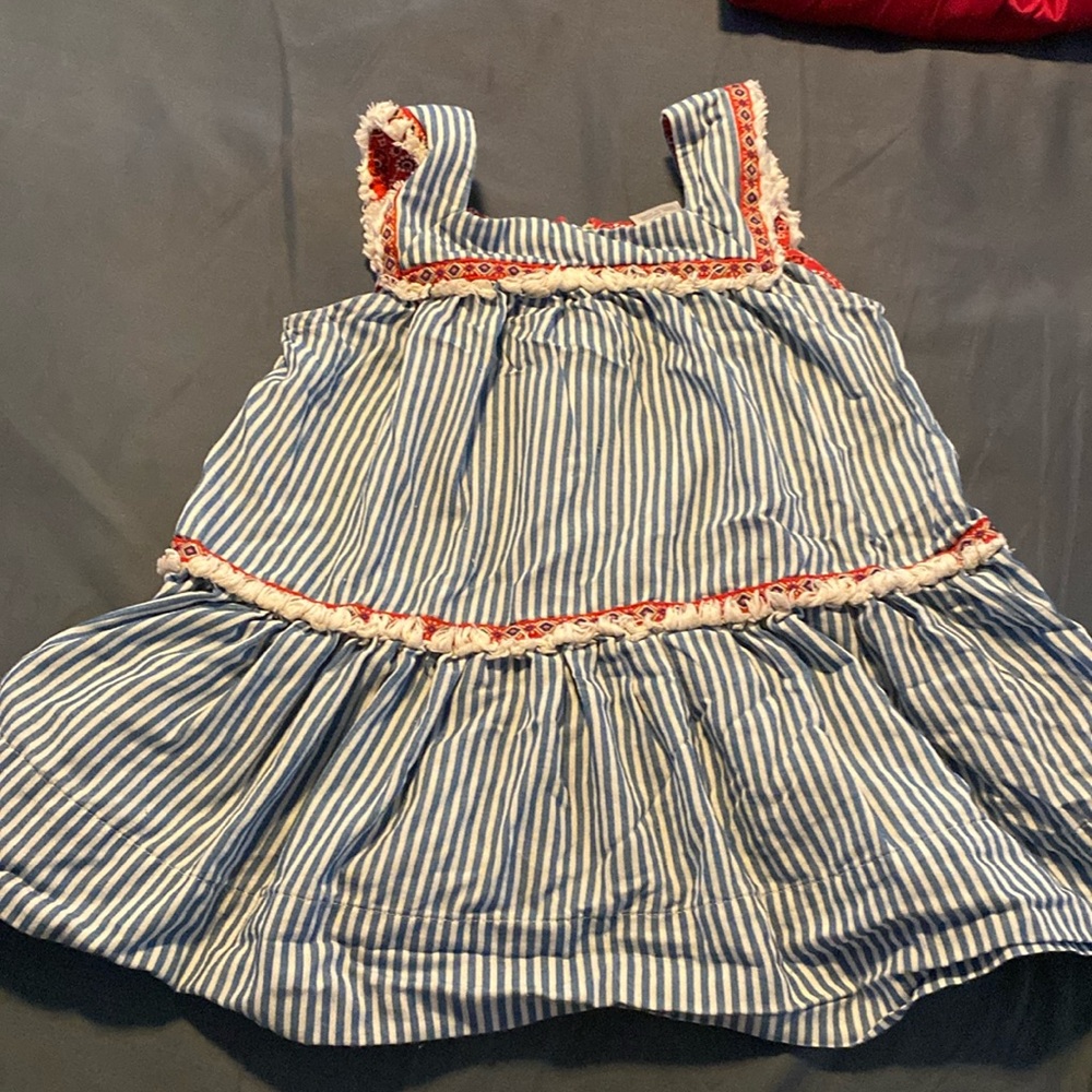 Peas and Queues Railroad Stripe Dress